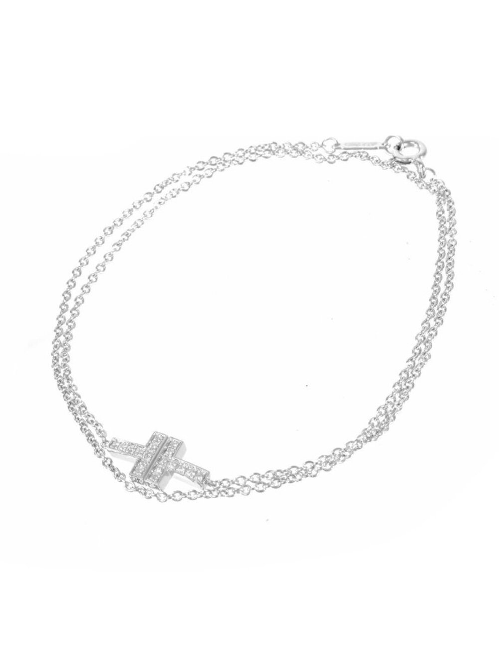 Tiffany & Co T2 Chain Bracelet White Gold 18k Diamond